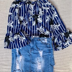 JAPNA Cold Shoulder Blouse - Size: XS